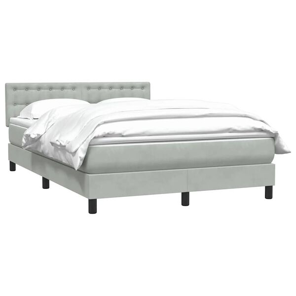 vidaXL &Kappa;&rho;&epsilon;&beta;ά&tau;&iota; Boxspring &mu;&epsilon; &Sigma;&tau;&rho;ώ&mu;&alpha; &Alpha;&nu;&omicron;&iota;&chi;&tau;ό &Gamma;&kappa;&rho;&iota; 140x210 &epsilon;&kappa;. &Beta;&epsilon;&lambda;&omicron;ύ&delta;&iota;&nu;&omicron;