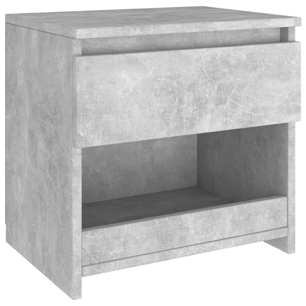 vidaXL Κομοδίνα 2 τεμ. Γκρι Σκυροδέματος 40 x 30 x 39 εκ. Επεξ. Ξύλο
