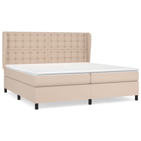 vidaXL &Kappa;&rho;&epsilon;&beta;ά&tau;&iota; Boxspring &mu;&epsilon; &Sigma;&tau;&rho;ώ&mu;&alpha; &Kappa;&alpha;&pi;&omicron;&upsilon;&tau;&sigma;ί&nu;&omicron; 200x200&epsilon;&kappa;.&alpha;&pi;ό &Sigma;&upsilon;&nu;&theta;.&Delta;έ&rho;&mu;&alpha;