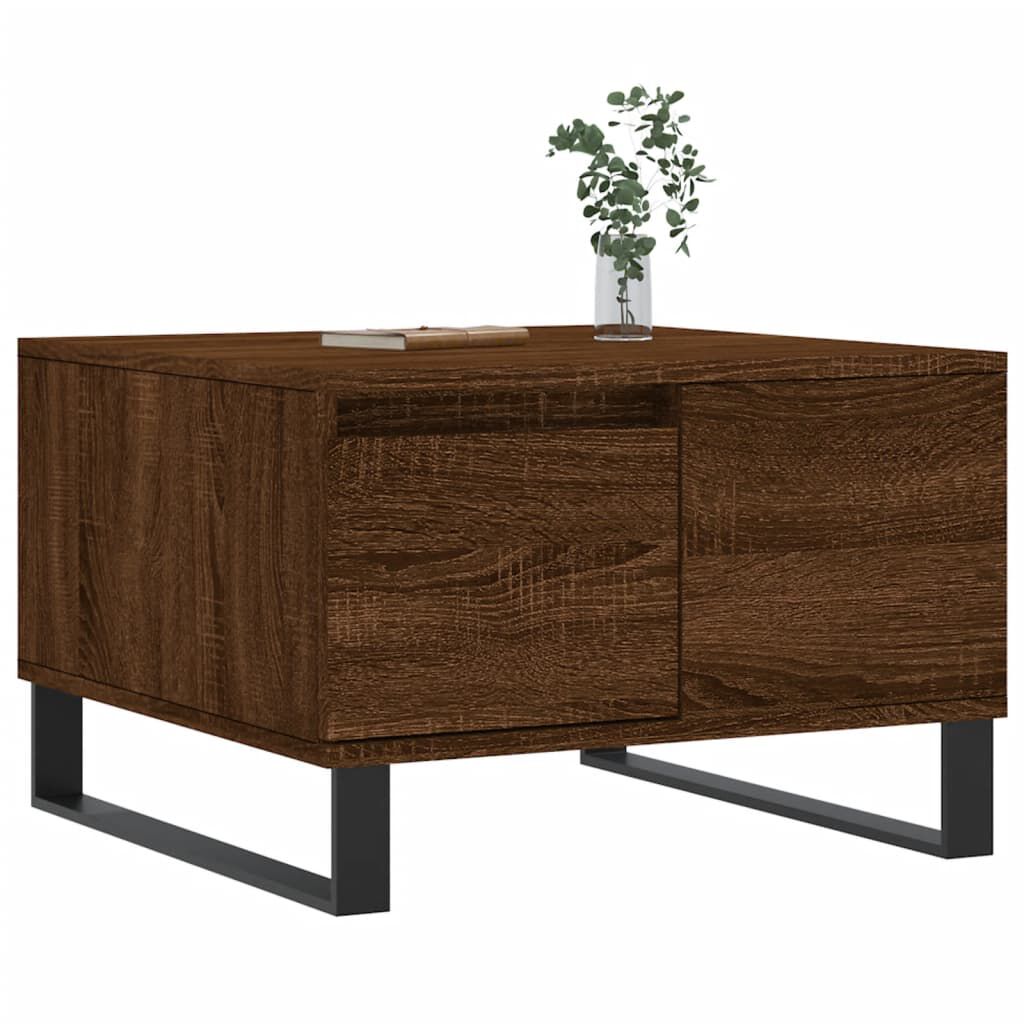 vidaXL Τραπεζάκι Σαλονιού Καφέ Δρυς 55x55x36,5 εκ. Επεξεργασμένο Ξύλο