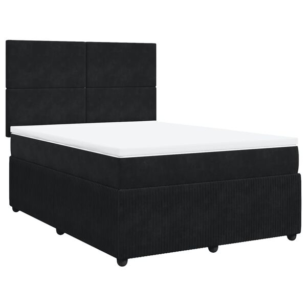 vidaXL &Kappa;&rho;&epsilon;&beta;ά&tau;&iota; Boxspring &mu;&epsilon; &Sigma;&tau;&rho;ώ&mu;&alpha; &Mu;&alpha;ύ&rho;&omicron; 160x200 &epsilon;&kappa;. &Beta;&epsilon;&lambda;&omicron;ύ&delta;&iota;&nu;&omicron;