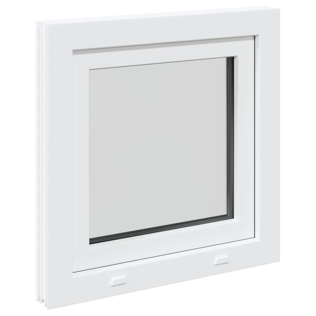 vidaXL Παράθυρο Υπογείου "RISOR" 50x50 εκ. Ανακλινόμενο & Περιστρεφόμενο DIN Αριστερά Λευκό