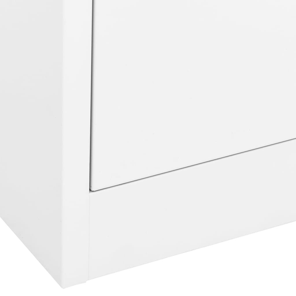 vidaXL Αρχειοθήκη Λευκή 90 x 46 x 72,5 εκ. από Ατσάλι