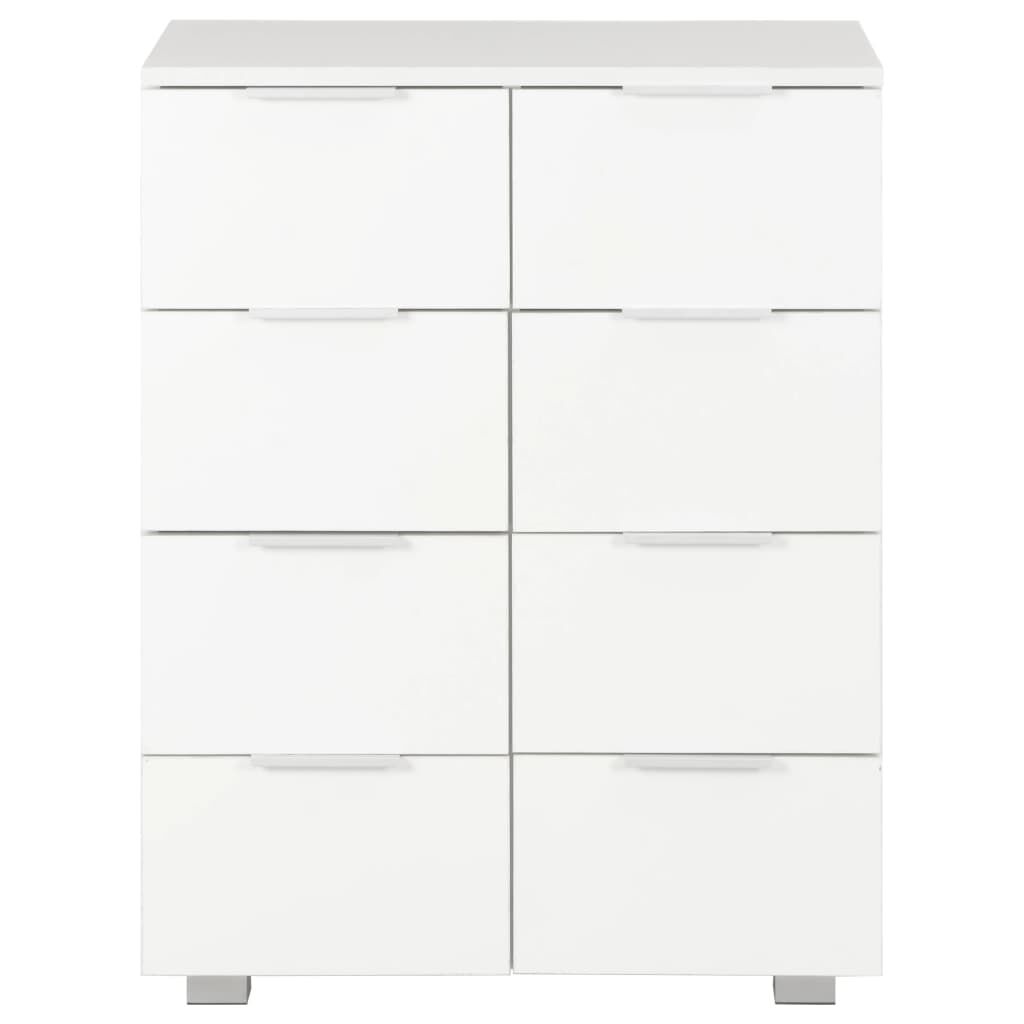 vidaXL Μπουφές Ψηλός Γυαλιστερός Λευκός 60x35x80 εκ. Επεξ. Ξύλο
