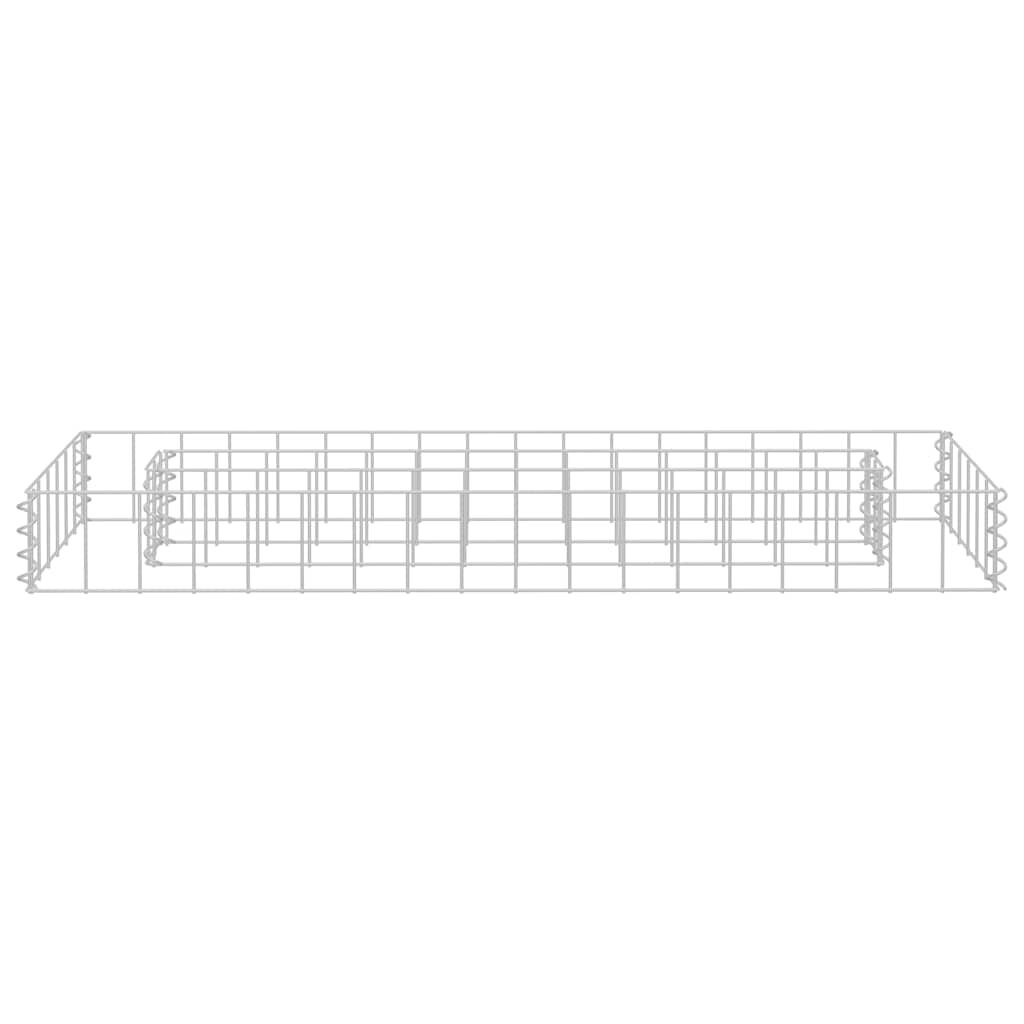 vidaXL Συρματοκιβώτιο-Γλάστρα Υπερυψωμένη 90x30x10 εκ. Γαλβ. Χάλυβας