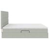 vidaXL Κρεβάτι με αποθηκευτικό χώρο και LED Ανοιχτό γκρι 200 x 200 cm