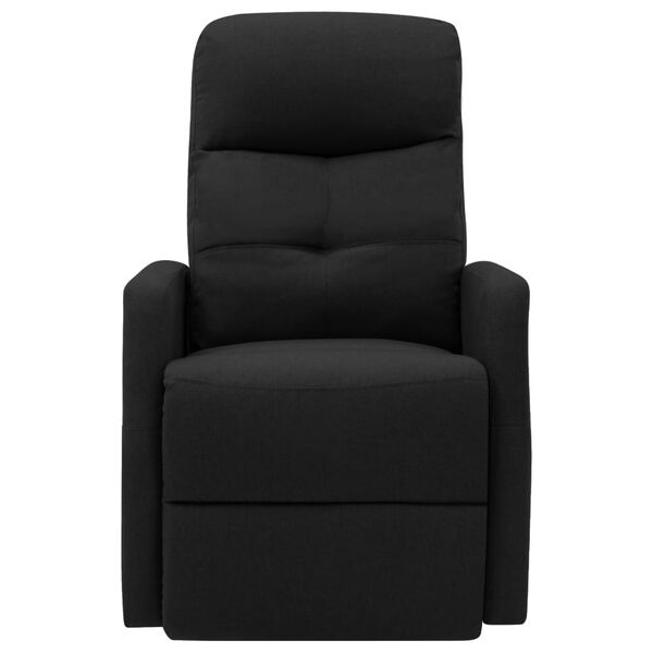 vidaXL Πολυθρόνα Μασάζ με Ανύψωση Μαύρη Υφασμάτινη