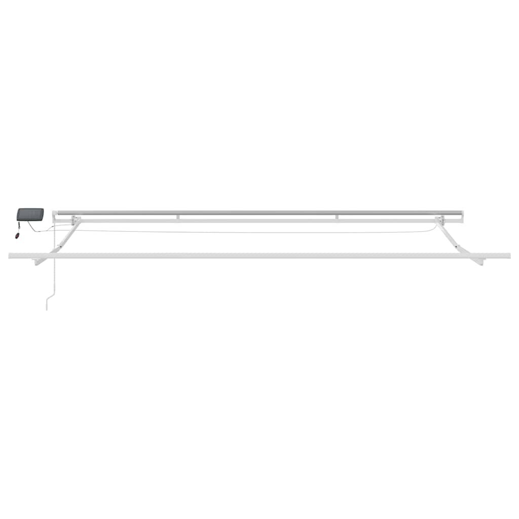 vidaXL Τέντα Πτυσσόμενη Χειροκίνητη με LED Καφέ 500x300 εκ.