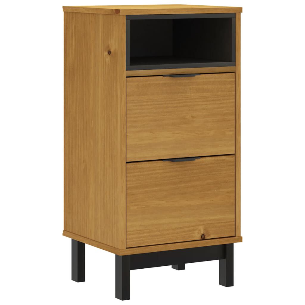 vidaXL Κομοδίνο FLAM 40 x 35 x 80 εκ. από Μασίφ Ξύλο Πεύκου