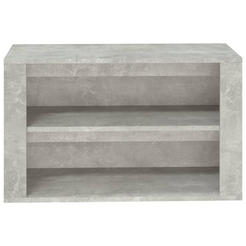 vidaXL Παπουτσοθήκη Γκρι Σκυροδέματος 75x35x45 εκ. Επεξεργασμένο Ξύλο