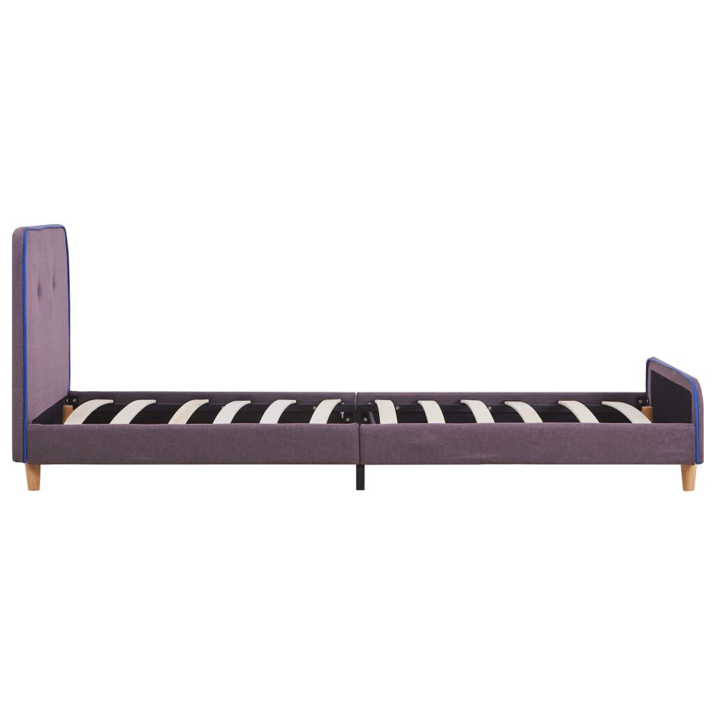 vidaXL Πλαίσιο Κρεβατιού Χρώμα Taupe 90 x 200 εκ. Υφασμάτινο