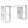 vidaXL Γραφείο με Αποθήκευση με ράφι Λευκό 130 x 50.5 x 75 εκ