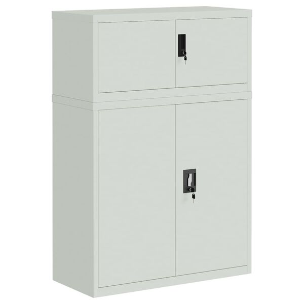 vidaXL Αρχειοθήκη Αν. Γκρι 90 x 40 x 130 εκ. Ατσάλινη