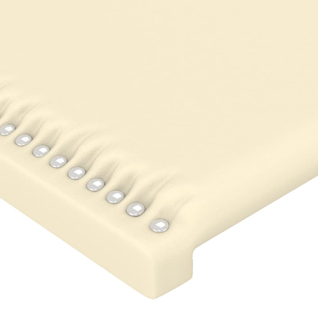 vidaXL Κεφαλάρι με Πτερύγια Κρεμ 103x16x78/88 εκ. Συνθετικό Δέρμα
