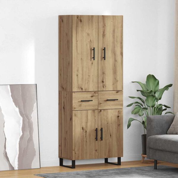 vidaXL Highboard &mu;&epsilon; &sigma;&upsilon;&rho;&tau;ά&rho;&iota; 2 pcs Artisan Oak 69,5 x 34 x 180 &epsilon;&kappa;.