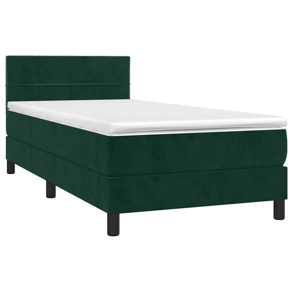 vidaXL &Kappa;&rho;&epsilon;&beta;ά&tau;&iota; Boxspring &mu;&epsilon; &Sigma;&tau;&rho;ώ&mu;&alpha; &Sigma;&kappa;&omicron;ύ&rho;&omicron; &Pi;&rho;ά&sigma;&iota;&nu;&omicron; 100x200&epsilon;&kappa;. &Beta;&epsilon;&lambda;&omicron;ύ&delta;&iota;&nu;&omicron;