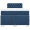 vidaXL Κρεβάτι Boxspring με Στρώμα Μπλε 120x190 εκ. Υφασμάτινο