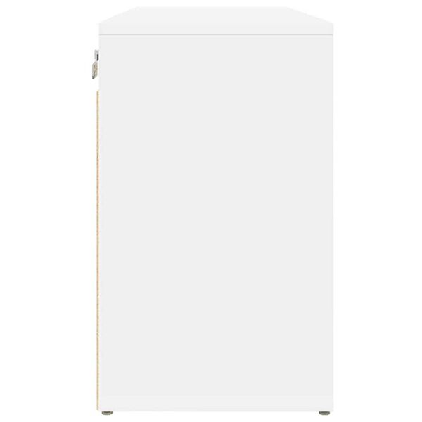 vidaXL Ντουλάπα Παπουτσιών Λευκό 77.5 x 30 x 51 εκ. Επεξεργασμένο ξύλο