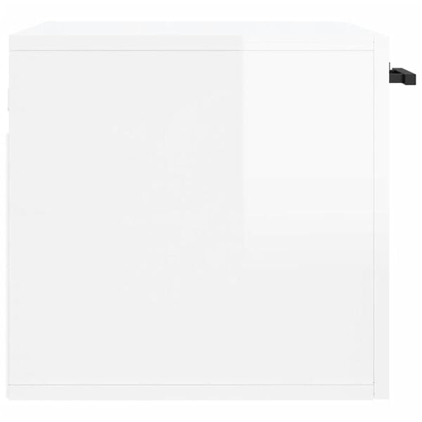 vidaXL Ντουλάπι Τοίχου Γυαλιστερό Λευκό 60x36,5x35 εκ. Επεξεργ. Ξύλο