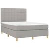 vidaXL &Kappa;&rho;&epsilon;&beta;ά&tau;&iota; Boxspring &mu;&epsilon; &Sigma;&tau;&rho;ώ&mu;&alpha; & LED &Alpha;&nu;.&Gamma;&kappa;&rho;&iota; 140x190&epsilon;&kappa;. &Upsilon;&phi;&alpha;&sigma;&mu;ά&tau;&iota;&nu;&omicron;