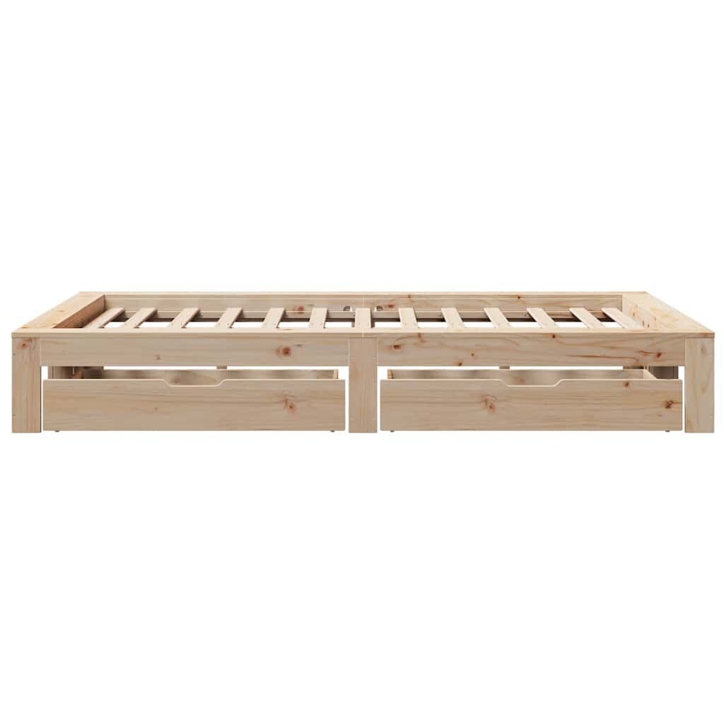 vidaXL Σκελετός Κρεβατιού Χωρίς Στρώμα 120x190 εκ Μασίφ Ξύλο Πεύκου