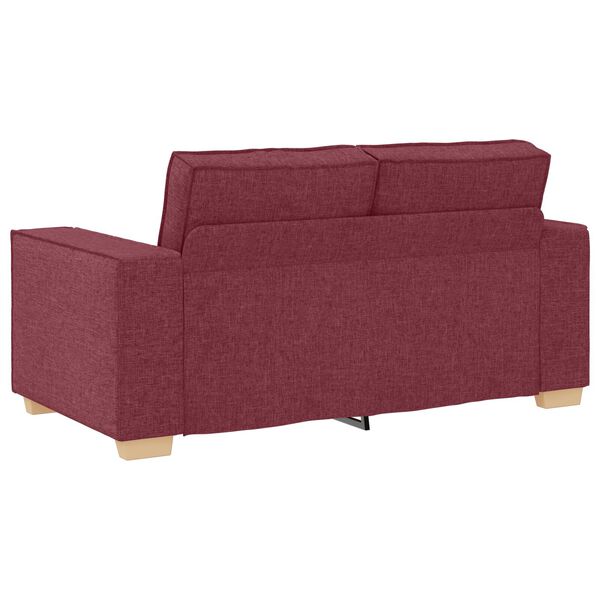 vidaXL Σετ Καναπέ με μαξιλάρι 3 pcs Κόκκινο 220 x 78 x 84 εκ. ύφασμα