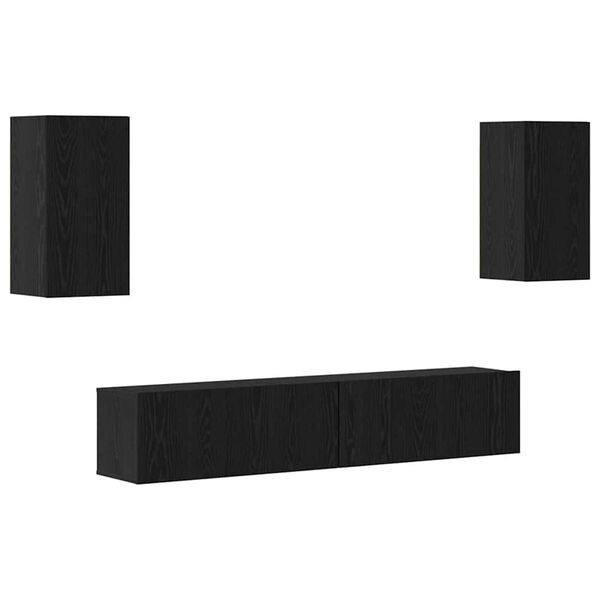 vidaXL Σετ επίπλου τηλεόρασης 4 pcs Μαύρη δρυς 80 x 30 x 30 εκ