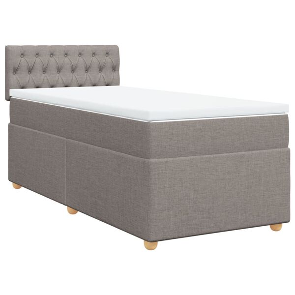 vidaXL &Kappa;&rho;&epsilon;&beta;ά&tau;&iota; Boxspring &mu;&epsilon; &Sigma;&tau;&rho;ώ&mu;&alpha; Taupe 90x190 &epsilon;&kappa;.&Upsilon;&phi;&alpha;&sigma;&mu;ά&tau;&iota;&nu;&omicron;