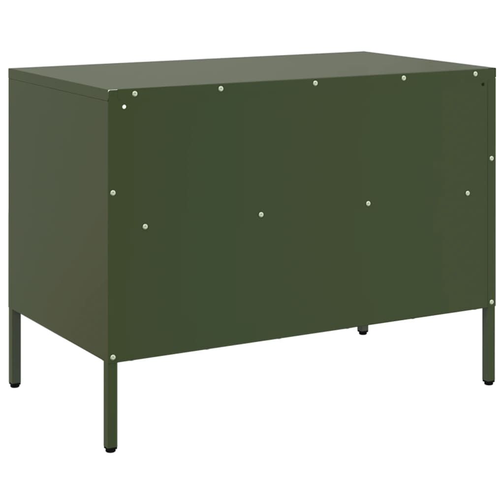 vidaXL Έπιπλο Τηλεόρασης Πράσινο Λαδί 68x39x50,5 εκ. από Ατσάλι