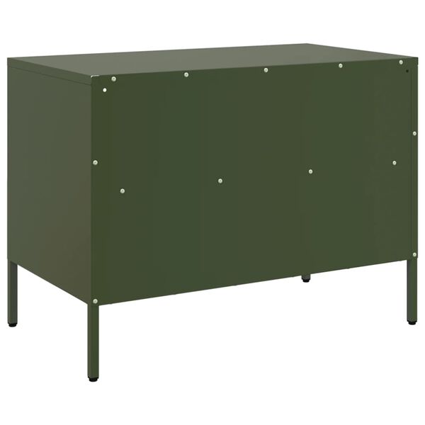 vidaXL Έπιπλο Τηλεόρασης Πράσινο Λαδί 68x39x50,5 εκ. από Ατσάλι