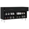 vidaXL Παπουτσοθήκη Μαύρη 102 x 35 x 55 εκ. από Επεξεργασμένο Ξύλο