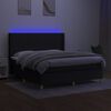 vidaXL &Kappa;&rho;&epsilon;&beta;ά&tau;&iota; Boxspring &mu;&epsilon; &Sigma;&tau;&rho;ώ&mu;&alpha; & LED &Mu;&alpha;ύ&rho;&omicron; 160x200 &epsilon;&kappa;. &Upsilon;&phi;&alpha;&sigma;&mu;ά&tau;&iota;&nu;&omicron;