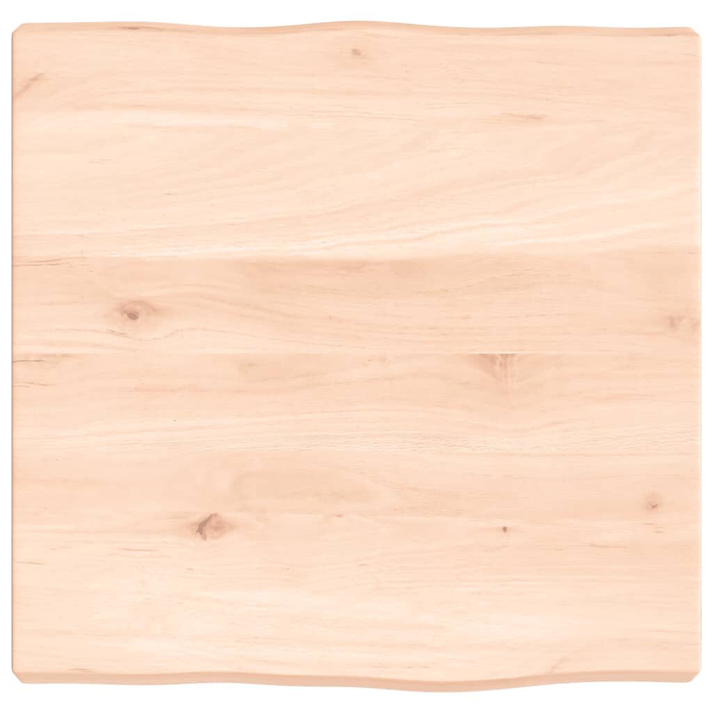 vidaXL Επιφάνεια Τραπεζιού 40x40x(2-4) εκ. Ακατέργ. Μασίφ Ξύλο Δρυός