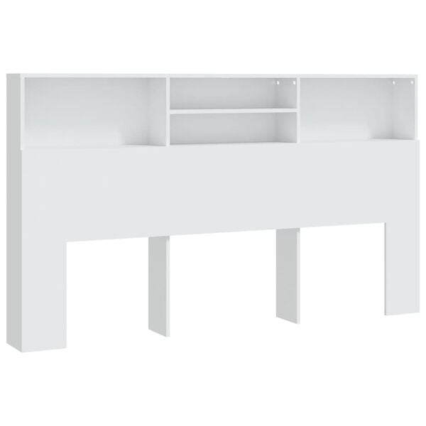 vidaXL Κεφαλάρι Με Αποθηκευτικό Χώρο Λευκό 180 x 19 x 103,5 εκ.