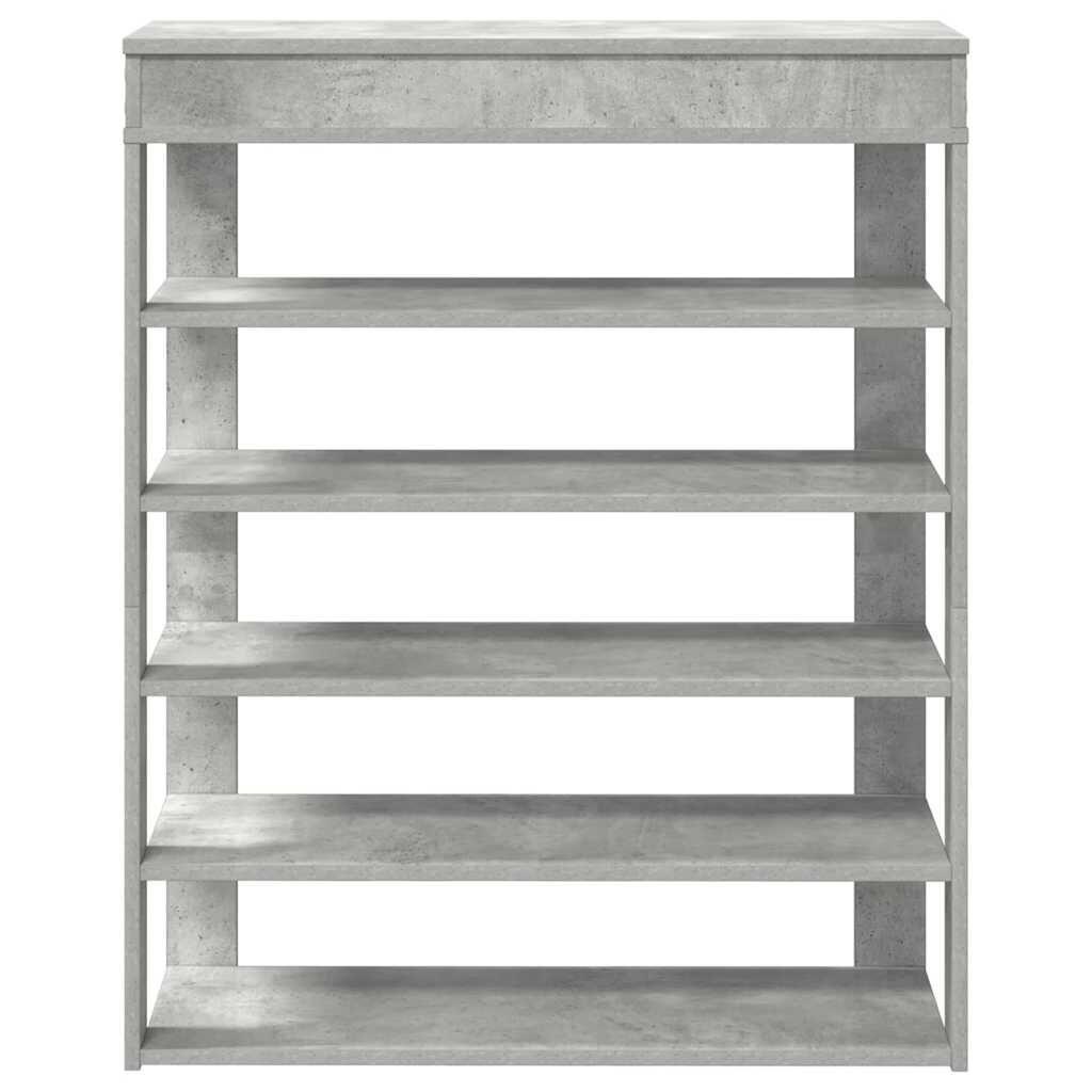 vidaXL Ράφι παπουτσιών σκυρόδεμα δρυς 80x30x98 cm Κατασκευασμένο ξύλο