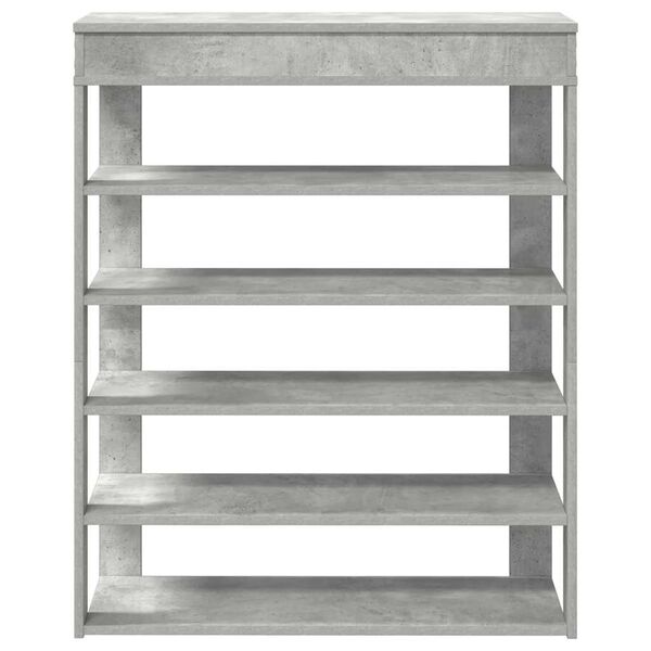 vidaXL Ράφι παπουτσιών σκυρόδεμα δρυς 80x30x98 cm Κατασκευασμένο ξύλο