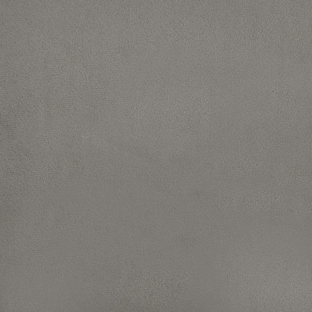 vidaXL Κρεβάτι Boxspring με Στρώμα & LED Αν.Γκρι 120x190εκ. Βελούδινο