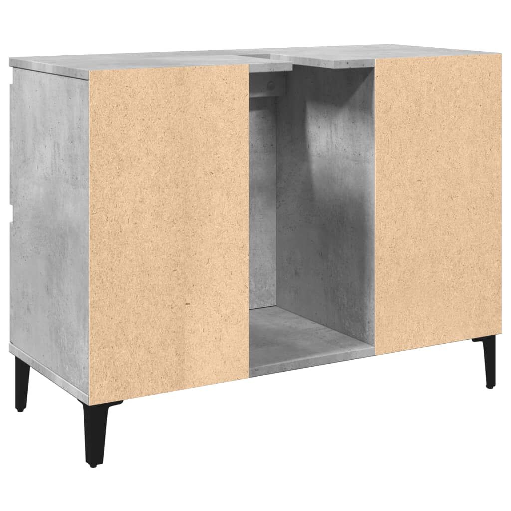 vidaXL Ντουλάπι Νιπτήρα Γκρι Σκυρ. 80 x 33 x 60 εκ. Επεξεργασμένο Ξύλο