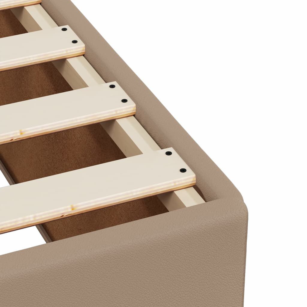 vidaXL Κρεβάτι Boxspring με Στρώμα Καπουτσίνο 80x200 εκ. Συνθ. Δέρμα