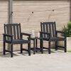 vidaXL Καρέκλα φαγητού κήπου 2 pcs Μαύρο 65.5 x 59 x 88 εκ Πλαστικό
