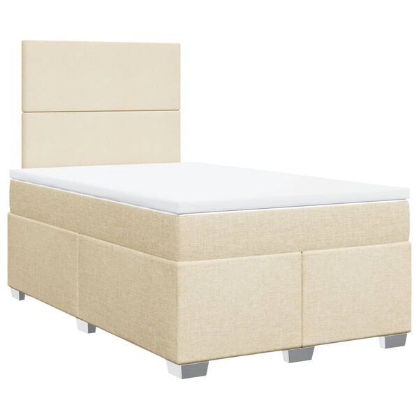 vidaXL &Kappa;&rho;&epsilon;&beta;ά&tau;&iota; Boxspring &mu;&epsilon; &Sigma;&tau;&rho;ώ&mu;&alpha; &Kappa;&rho;&epsilon;&mu; 120x190 &epsilon;&kappa;. &Upsilon;&phi;&alpha;&sigma;&mu;ά&tau;&iota;&nu;&omicron;