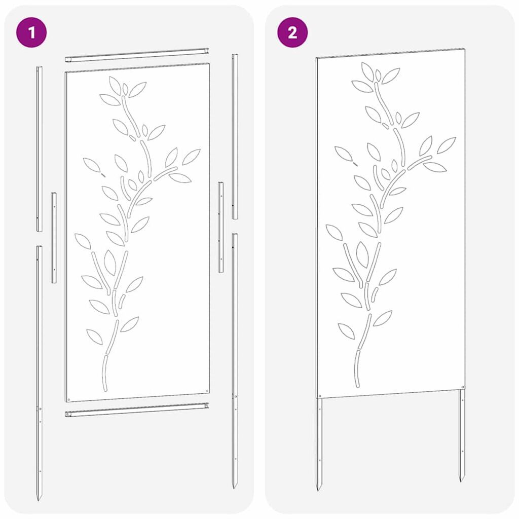 vidaXL Διακοσμητική Πλάκα Κήπου Ανθρακί 50 x 140 cm