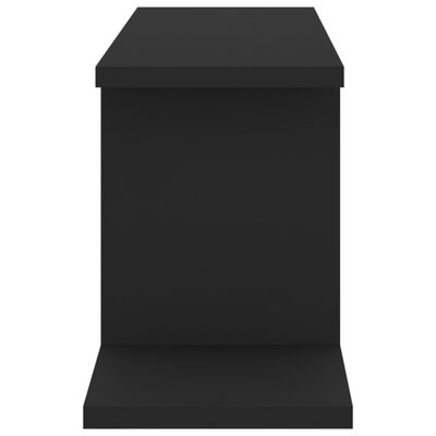 vidaXL Ράφι Τηλεόρασης Επιτοίχιο Μαύρο 125 x 18 x 23 εκ. Μοριοσανίδα