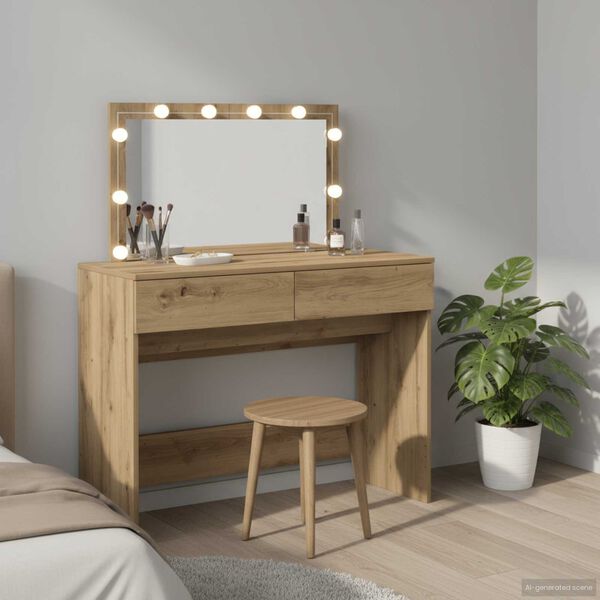 vidaXL &Tau;&rho;&alpha;&pi;έ&zeta;&iota; &pi;&epsilon;&rho;&iota;&pi;&omicron;ί&eta;&sigma;&eta;&sigmaf; &mu;&epsilon; &sigma;&upsilon;&rho;&tau;ά&rho;&iota; Artisan Oak 100 x 40 x 120 &epsilon;&kappa;.