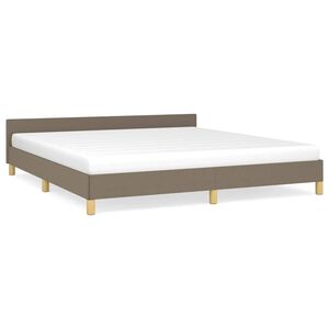 vidaXL Σκελετός Κρεβατιού Χωρίς Στρώμα Taupe 180x200 εκ. Υφασμάτινο