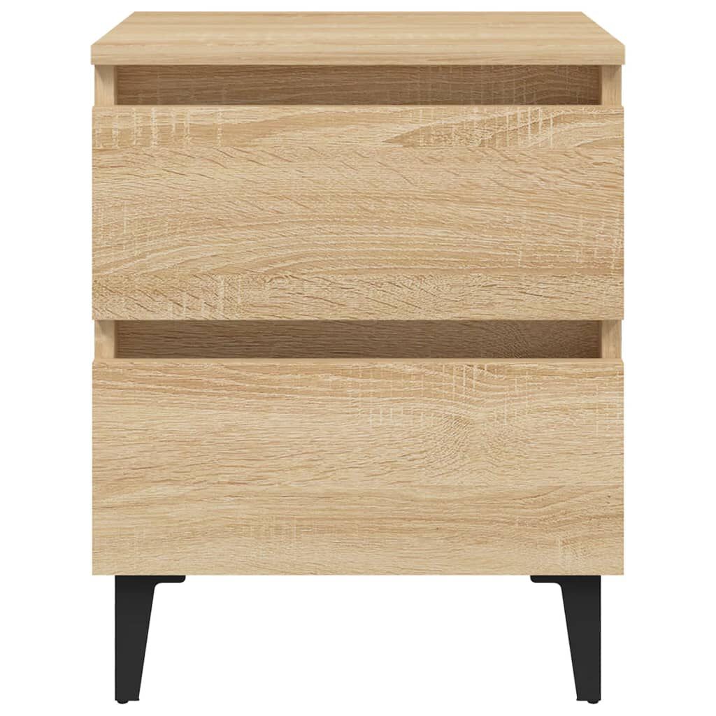 vidaXL Κομοδίνα 2 τεμ. Sonoma Δρυς 40 x 35 x 50 εκ. από Επεξ. Ξύλο