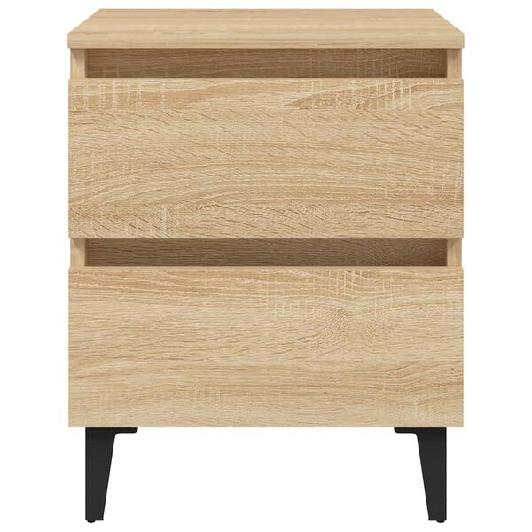 vidaXL Κομοδίνα 2 τεμ. Sonoma Δρυς 40 x 35 x 50 εκ. από Επεξ. Ξύλο