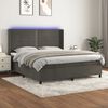 vidaXL &Kappa;&rho;&epsilon;&beta;ά&tau;&iota; Boxspring &mu;&epsilon; &Sigma;&tau;&rho;ώ&mu;&alpha; & LED &Sigma;&kappa;. &Gamma;&kappa;&rho;&iota; 180x200&epsilon;&kappa;. &Beta;&epsilon;&lambda;&omicron;ύ&delta;&iota;&nu;&omicron;