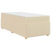 vidaXL Σκελετός Κρεβατιού με στρώμα Κρεμ 80 x 200 cm ύφασμα
