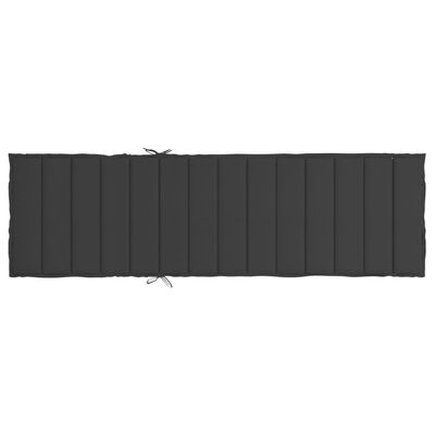 vidaXL Μαξιλάρι Ξαπλώστρας Μαύρο 200 x 50 x 3 εκ. από Ύφασμα Oxford